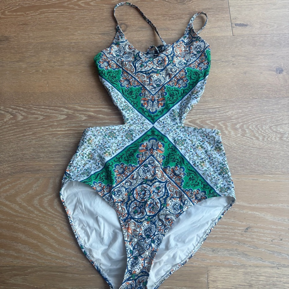 Tory Birch Cut Out One Piece Swimsuit